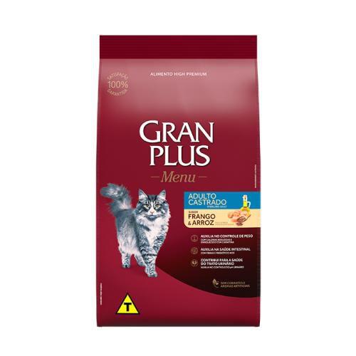 Imagem de Gran plus menu gato castrado frango e arroz 1kg