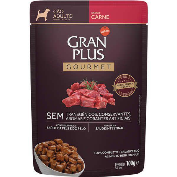 Imagem de Gran Plus Sache Caes Gourmet Adulto Carne - 100 Gr - AFFINITY PET CARE