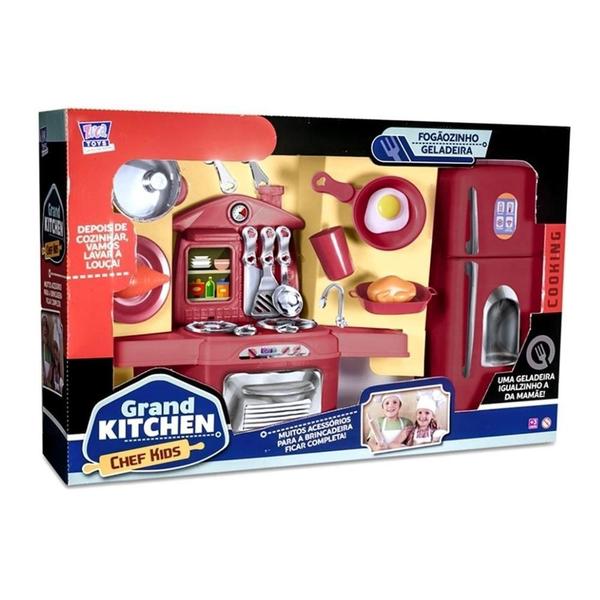 Imagem de Grand Cozinha Kit Fogão Geladeira Chef Kids Zuca Toys