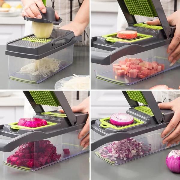 Imagem de Grande 14 16 Polegada Multifuncional Picador De Vegetais Cebola Slicer Dicer Com Alça Ferramenta