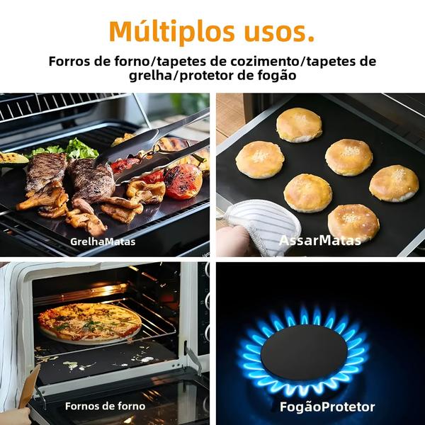 Imagem de Grande 24x16 Polegada Antiaderente Reutilizável Churrasqueira Esteira Fácil De Limpar Forro De Forno