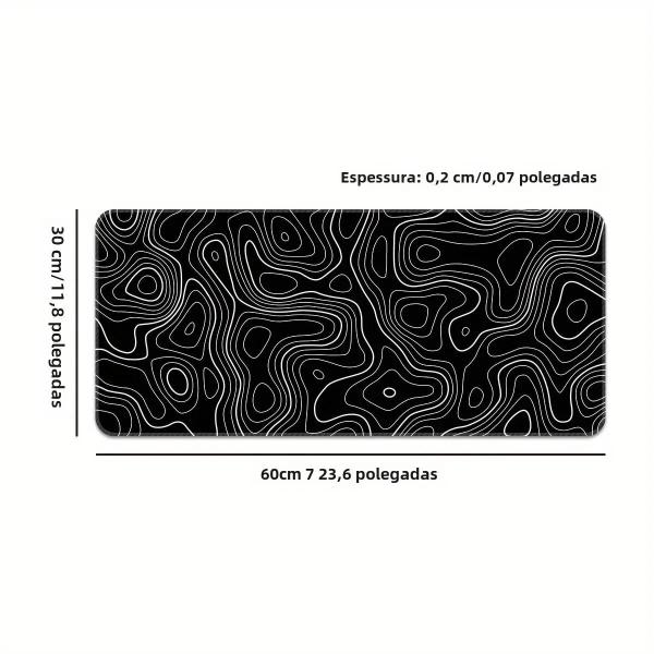 Imagem de Grande Antiderrapante Estendido Engrossado Linha Abstrata Mouse Pad Para Jogos Tapete De Mesa De