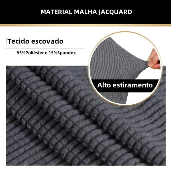 Imagem de Grande Médio Pequeno Quadrado Jacquard Estiramento Otomano Capa Personalizado Dobrável Armazenamento