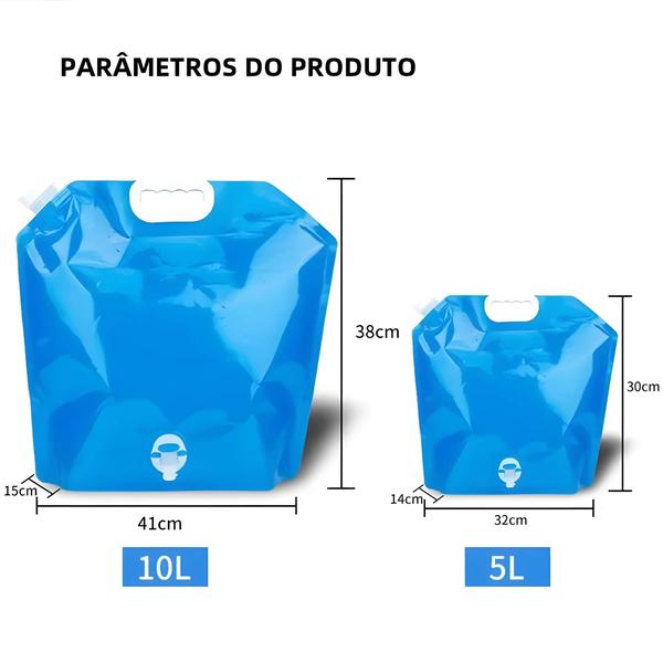 Imagem de Grande Portátil Dobrável Saco De Água 5/10l Dobrável Acampamento Ao Ar Livre Recipiente De Água