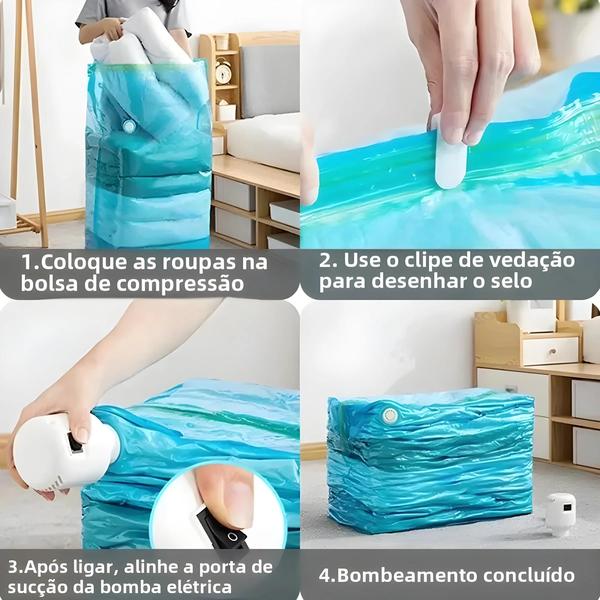 Imagem de Grande Saco De Compressão a Vácuo Para Armazenamento De Colchas E Casacos