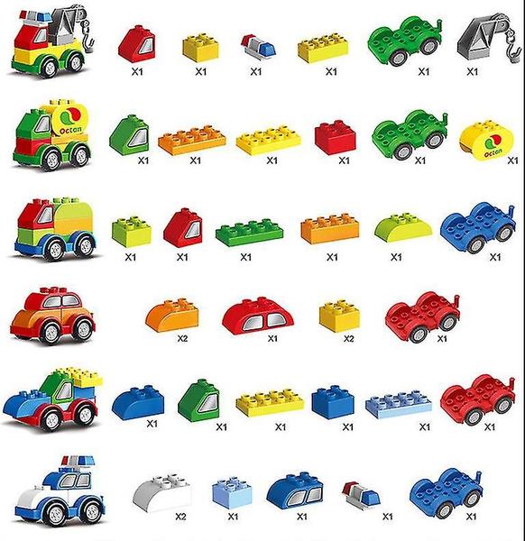 Imagem de Grandes partículas substituíveis Building Blocks Car Crianças C