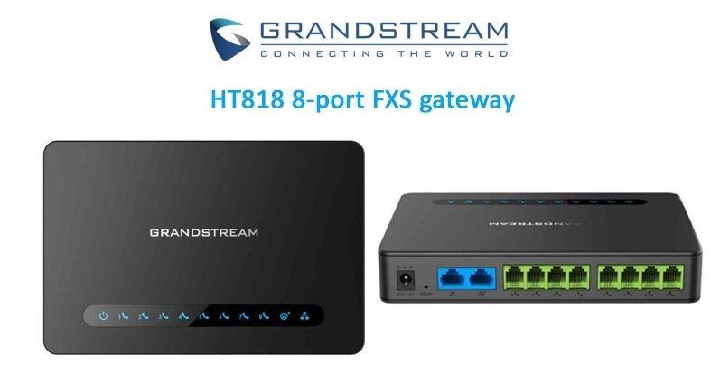 Grandstream HT818 Gateway Analógico 8 Portas FXS Gigabit