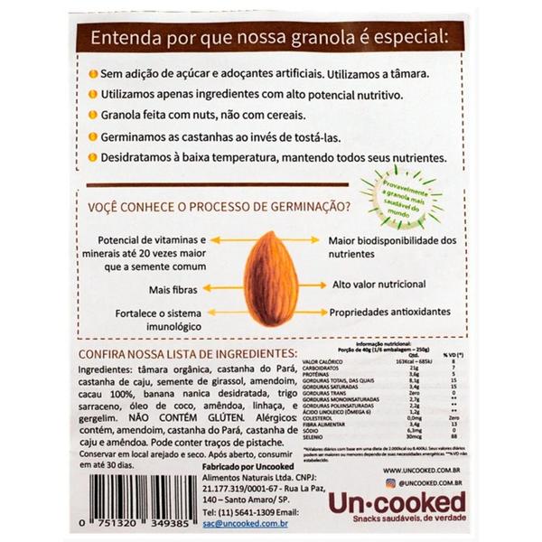 Imagem de Granola Castanhas Germinadas c/ Brawnie UNCOOKED 250g