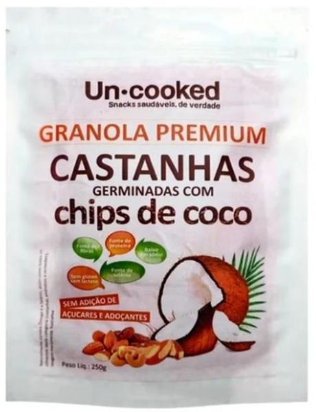 Granola Castanhas Germinadas Chips Coco Sem Glúten Uncooked Imagem de Granola Castanhas Germinadas Chips Coco Sem Glúten Uncooked