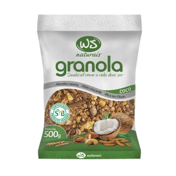 Granola + Coco 500g - WS Naturais Imagem de Granola + Coco 500g - WS Naturais