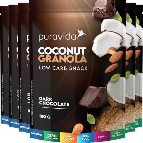 Imagem de Granola Coconut Dark Chocolate 6 X 180g Puravida