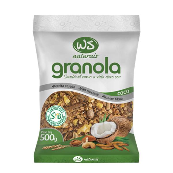 Granola Com Coco Ws Naturais 500G - Ws Paladar Imagem de Granola Com Coco Ws Naturais 500G