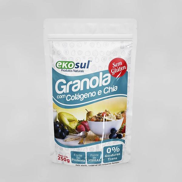Granola com Colágeno e Chia sem glúten 250g Ekosul Imagem de Granola com Colágeno e Chia sem glúten 250g Ekosul
