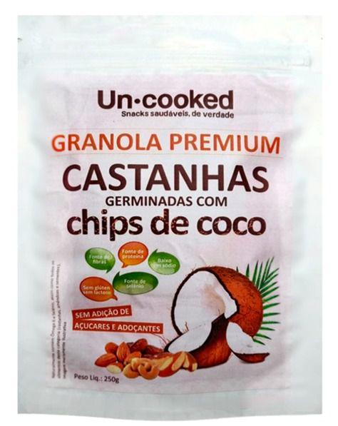 Granola de Castanhas Chips de Coco Sem Açúcar Uncooked 250g Imagem de Granola de Castanhas Chips de Coco Sem Açúcar Uncooked 250g