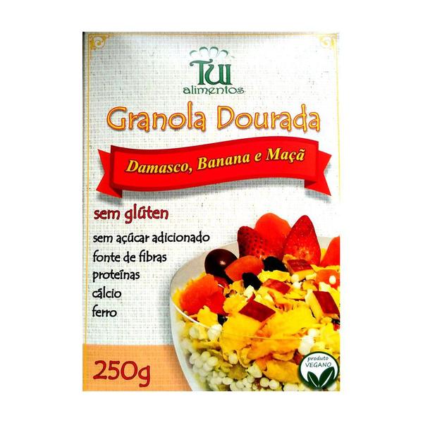 Granola Dourada Sem Glúten e S/ Açúcar Tui Alimentos 250g Imagem de Granola Dourada Sem Glúten e S/ Açúcar Tui Alimentos 250g