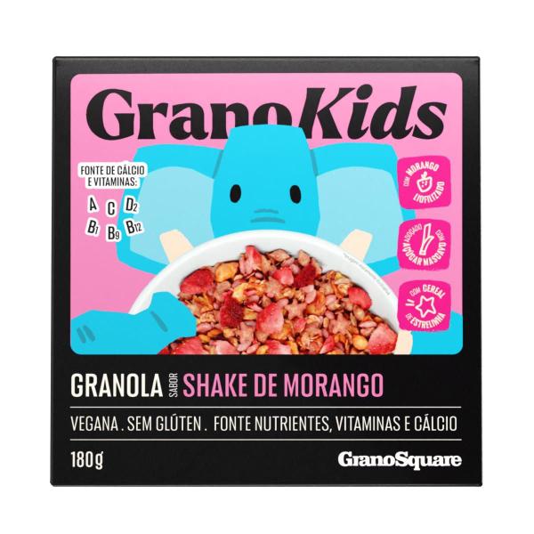 Imagem de Granola GranoSquare GranoKids Shake de Morango 180g