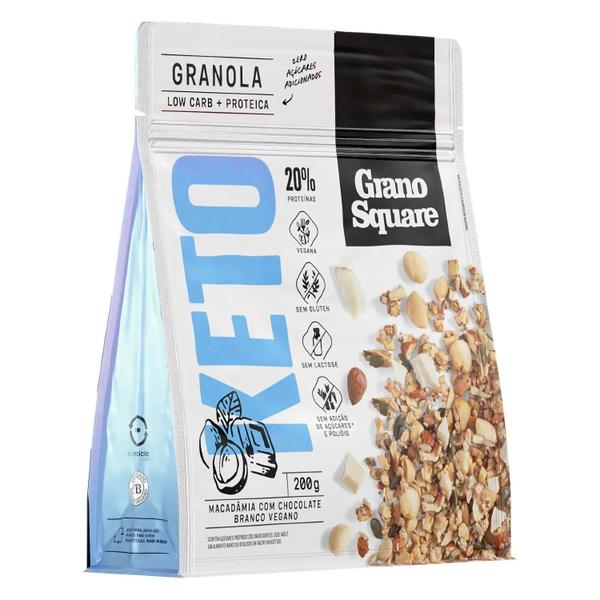 Imagem de Granola Granosquare Keto Macadâmia Com Chocolate Branco 200G