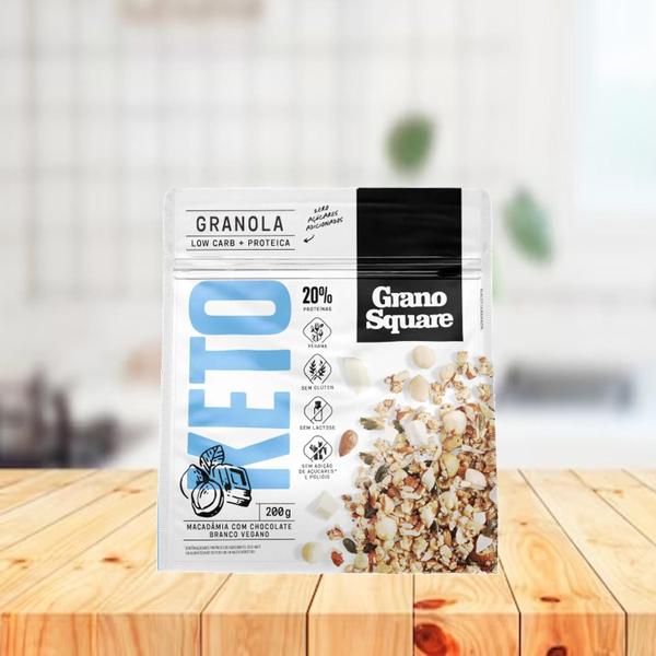 Imagem de Granola Granosquare Keto Macadâmia Com Chocolate Branco 200G