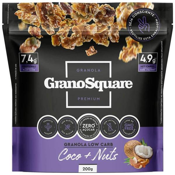 Imagem de Granola Granosquare Low Carb Coco + Nuts 200G