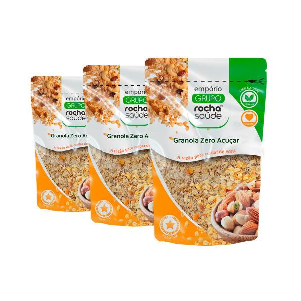 Imagem de Granola Grãos Selecionados Premium Kit 3 Zero Açúcar 100g