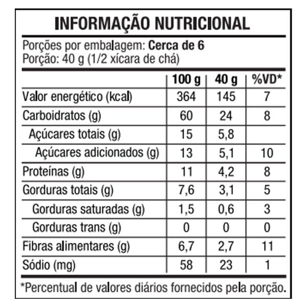 Imagem de Granola Integral Frutas Tropicais Sem Glúten Vegano 250g Vitao