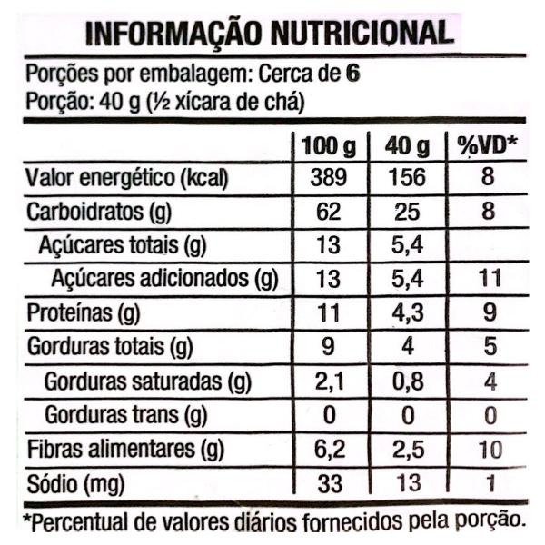 Granola Integral Grãos E Semente 250g Vitao Imagem de Granola Integral Grãos E Semente 250g Vitao