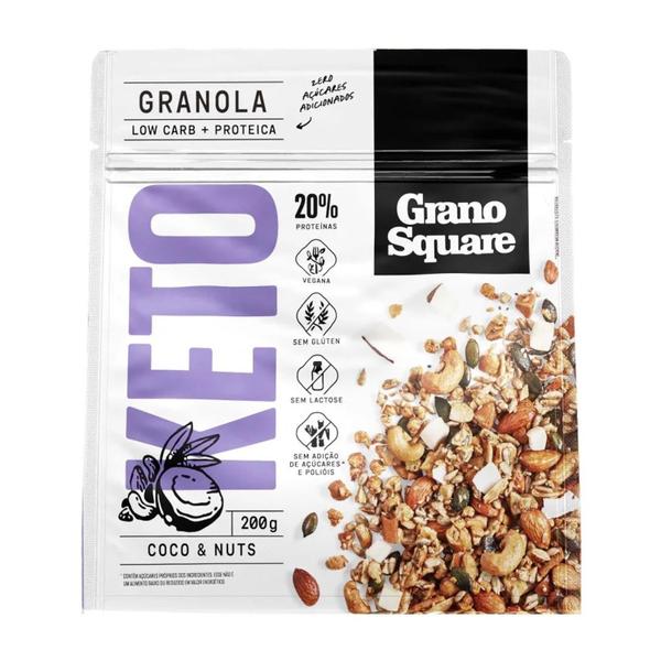 Imagem de Granola Keto Low Carb GranoSquare 200g