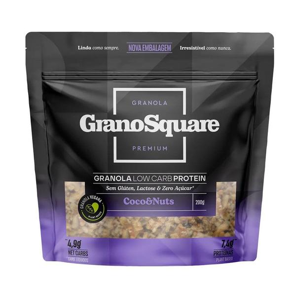 Imagem de Granola Low Carb Coco e Nuts Grano Square 200g