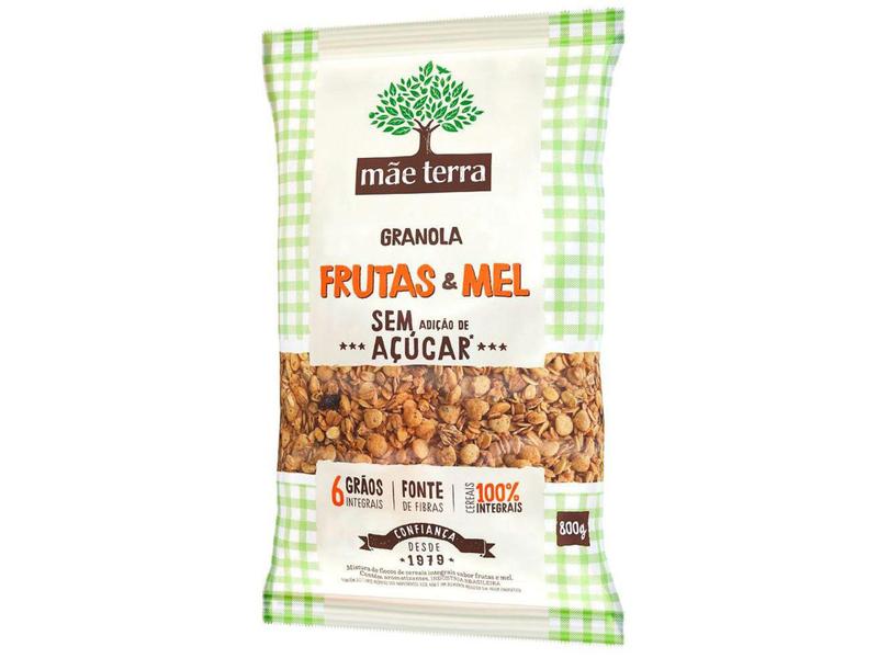 Imagem de Granola Mãe Terra Integral Sem Açúcar - Frutas e Mel 800g