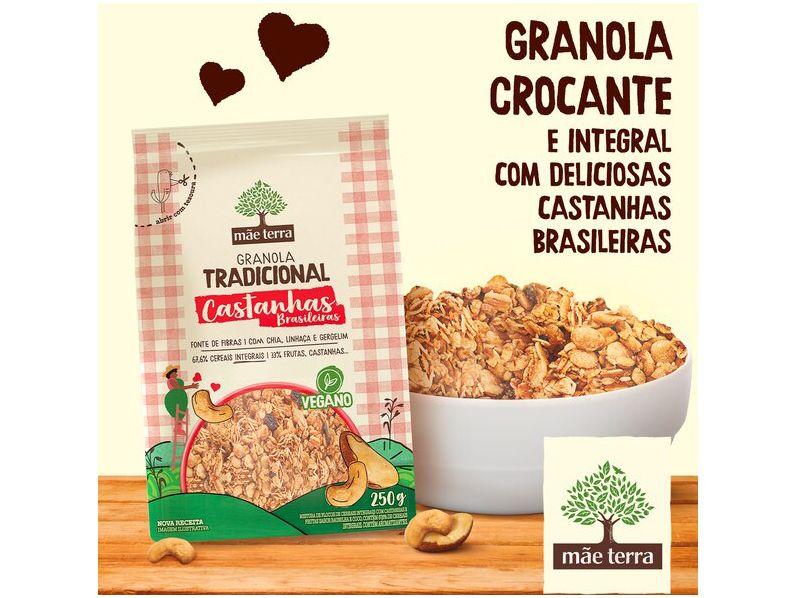 Granola Mãe Terra Vegana Castanhas Brasileiras - 250g Imagem de Granola Mãe Terra Vegana Castanhas Brasileiras