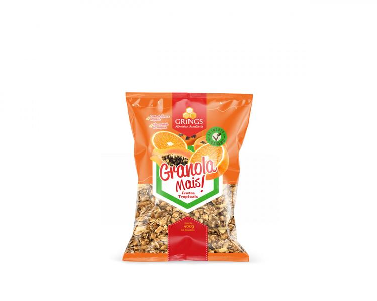 Imagem de Granola mais frutas tropicais 400g grings