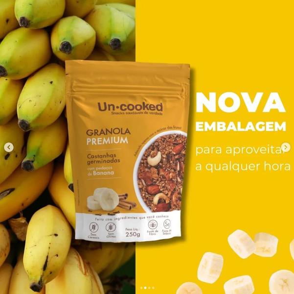 Imagem de Granola Premium Castanhas Germinadas e Banana 250g Uncooked - Sem aveia