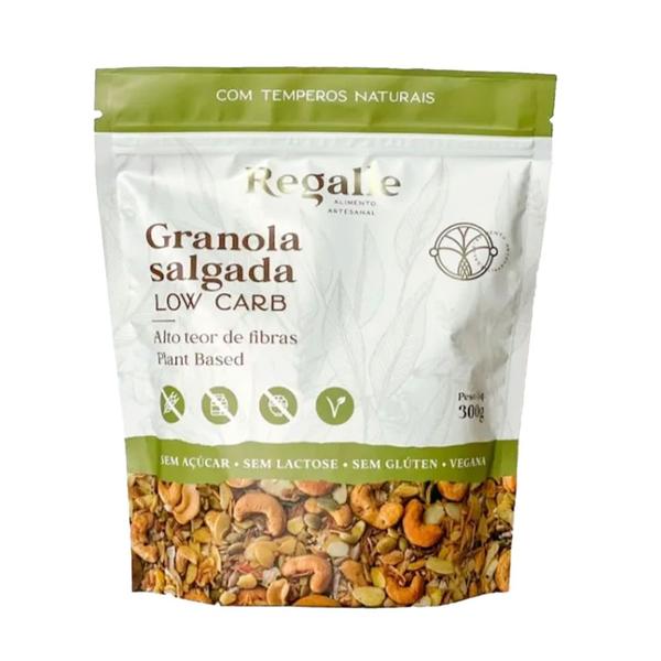 Granola Salgada Low Carb Vegana Regalle 300g Imagem de Granola Salgada Low Carb Vegana Regalle 300g