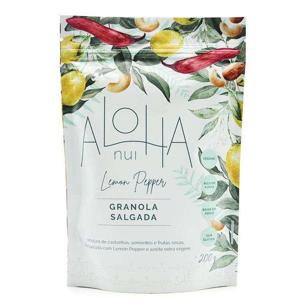 Granola Salgada Sabor Lemon Pepper Aloha Nui 200g Imagem de Granola Salgada Sabor Lemon Pepper Aloha Nui 200g