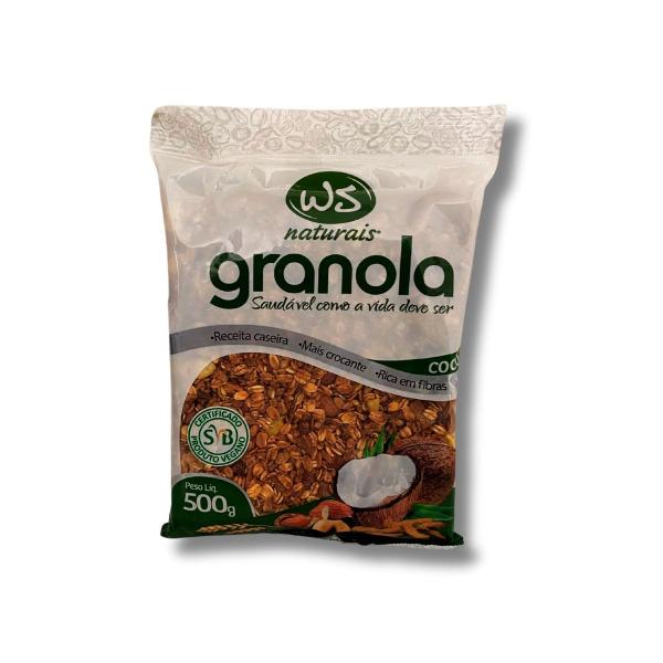 Granola Ws Naturais Coco 500g Imagem de Granola Ws Naturais Coco 500g