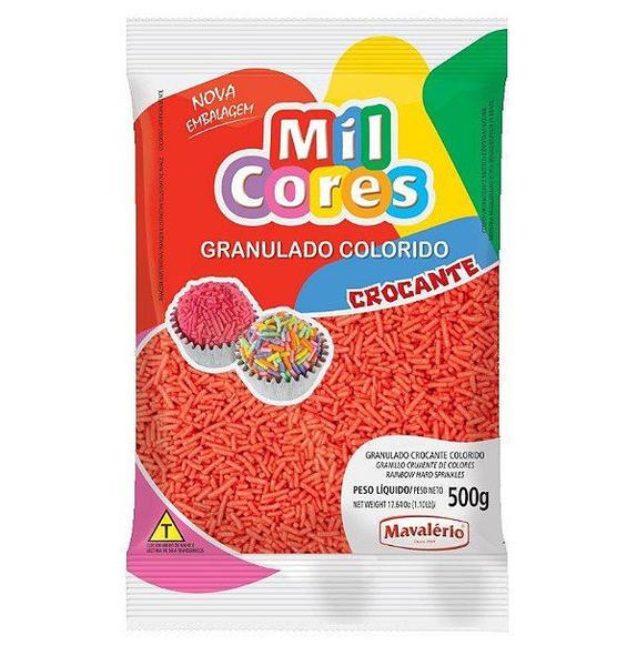 Imagem de Granulado Aquarela Crocante Mil Cores Vermelho  - 500 g - Mavalério