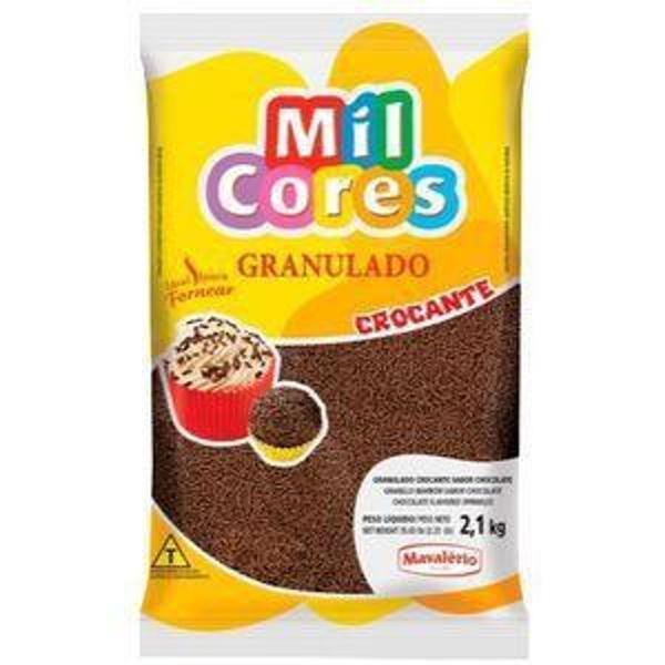 Imagem de Granulado crocante sabor chocolate mil cores 2,1kg mavalério