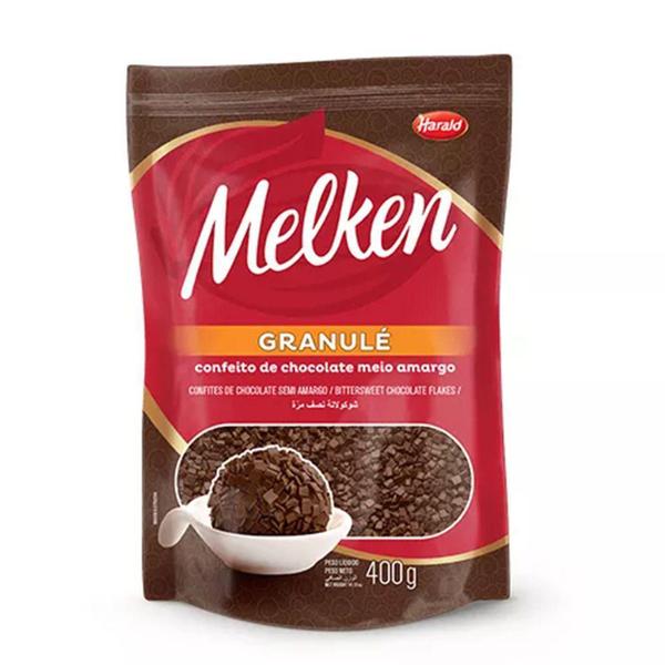 Imagem de Granulado Granule Chocolate Meio Amargo 400g - Melken Harald