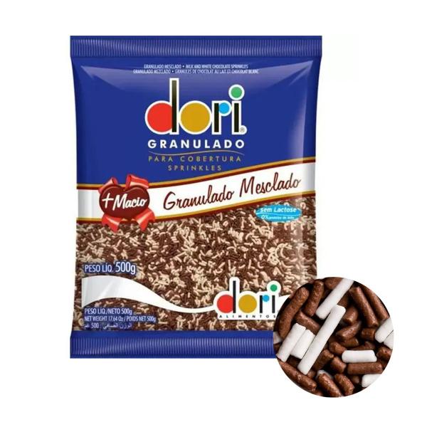 Granulado para Cobertura Preto e Branco - 500g - Dori Imagem de Granulado para Cobertura Preto e Branco - 500g