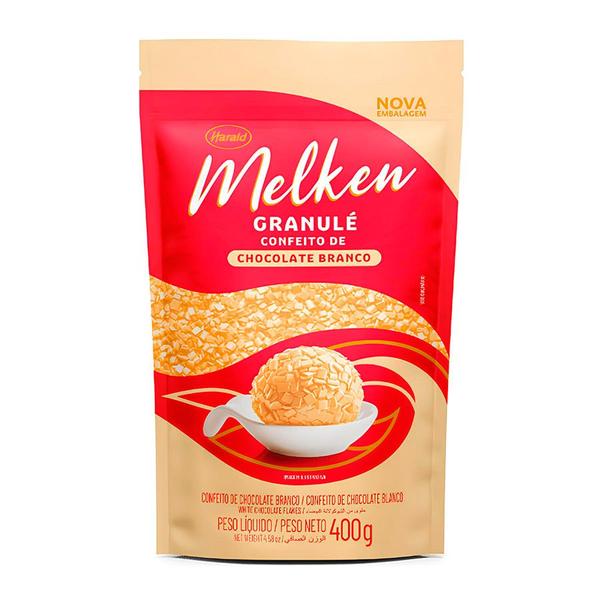 Granulé Chocolate Branco - Melken - 400g - 01 unidade - Harald - Rizzo - Melken Harald Imagem de Granulé Chocolate Branco - Melken - 400g - 01 unidade - Harald - Rizzo