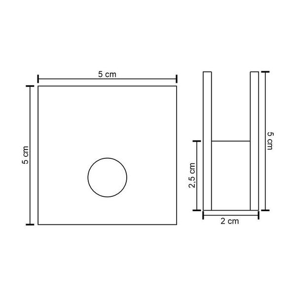 Imagem de Grapa Inox Para Vidro