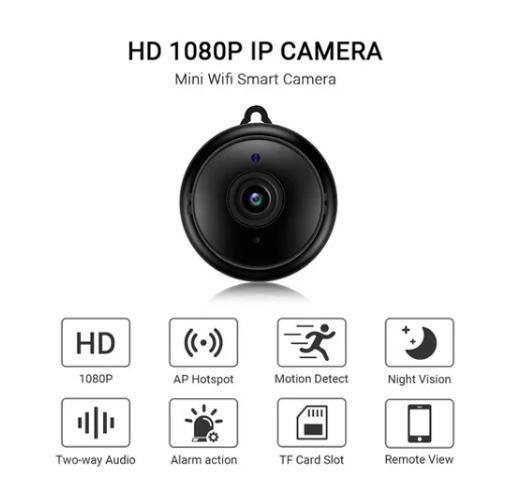 Grava Vídeo E Áudio Mini Camera Espiã Visão Noturna - Câmera Ip Mini Camera Espiã Imagem de Grava Vídeo E Áudio Mini Camera Espiã Visão Noturna