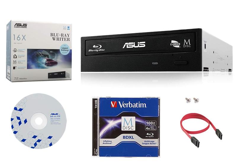 Imagem de Gravador de Blu-ray ASUS BW-16D1HT 16X interno com disco M de 100 GB