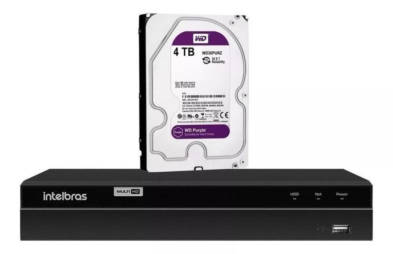 Imagem de Gravador De Vídeo 4 Canais H.265+ 4mp Onvif Intelbras 4tb