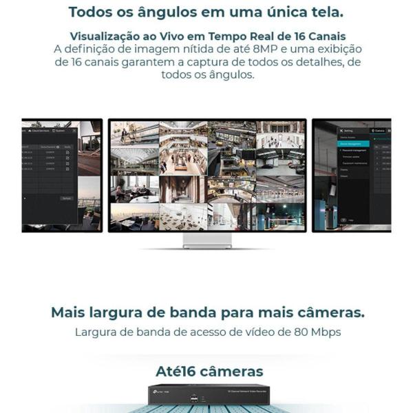 Imagem de Gravador De Video De Rede 16 Canais Tp-Link Vigi Nvr1016H