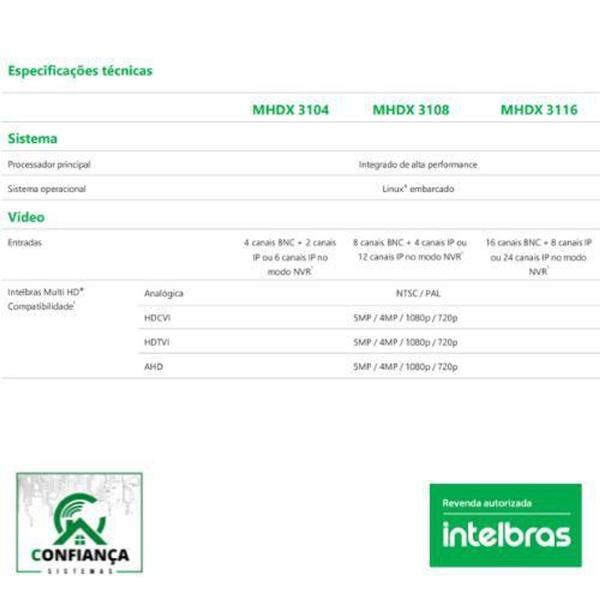 Imagem de Gravador de vídeo inteligente MHDX 3116-C Intelbras