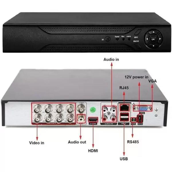 Imagem de Gravador Dvr 8 Canais Multi Hd Acesso Via Internet E Celular