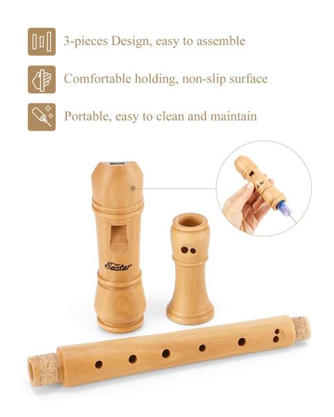 Imagem de Gravador Soprano Eastar ERS-31BM Maple Wood C Key com estojo