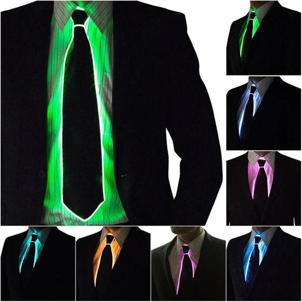 Gravata Luminosa de LED Neon para Festa - Ideal para Halloween, Natal e Shows Imagem de Gravata Luminosa de LED Neon para Festa - Ideal para Halloween, Natal e Shows