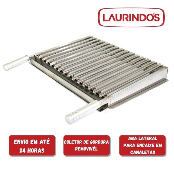 Imagem de Grelha Argentina Inox 57x54 C/Aba Churrasco Parrilla GAL630